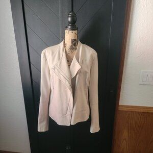 Mo-Ka Cream Vegan Leather Moto jacket in excellent
